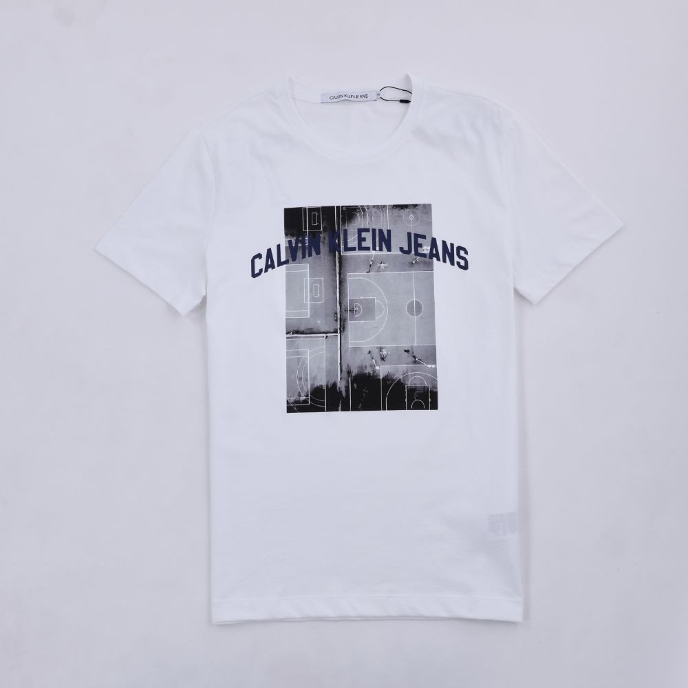 Calvin Klein เสื้อยืดผู้ชาย รุ่น ZM01502 YAF สีขาว