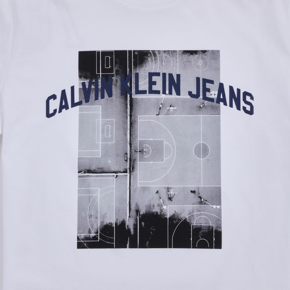 Calvin Klein เสื้อยืดผู้ชาย รุ่น ZM01502 YAF สีขาว